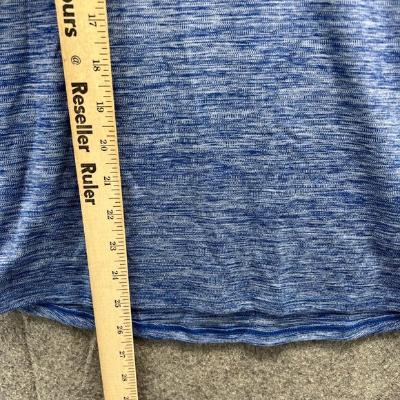 Under Armour Pullover Women XS Blue HeatGear 1/4 Zip Loose Long Sleeve Heather - Picture 4 of 10